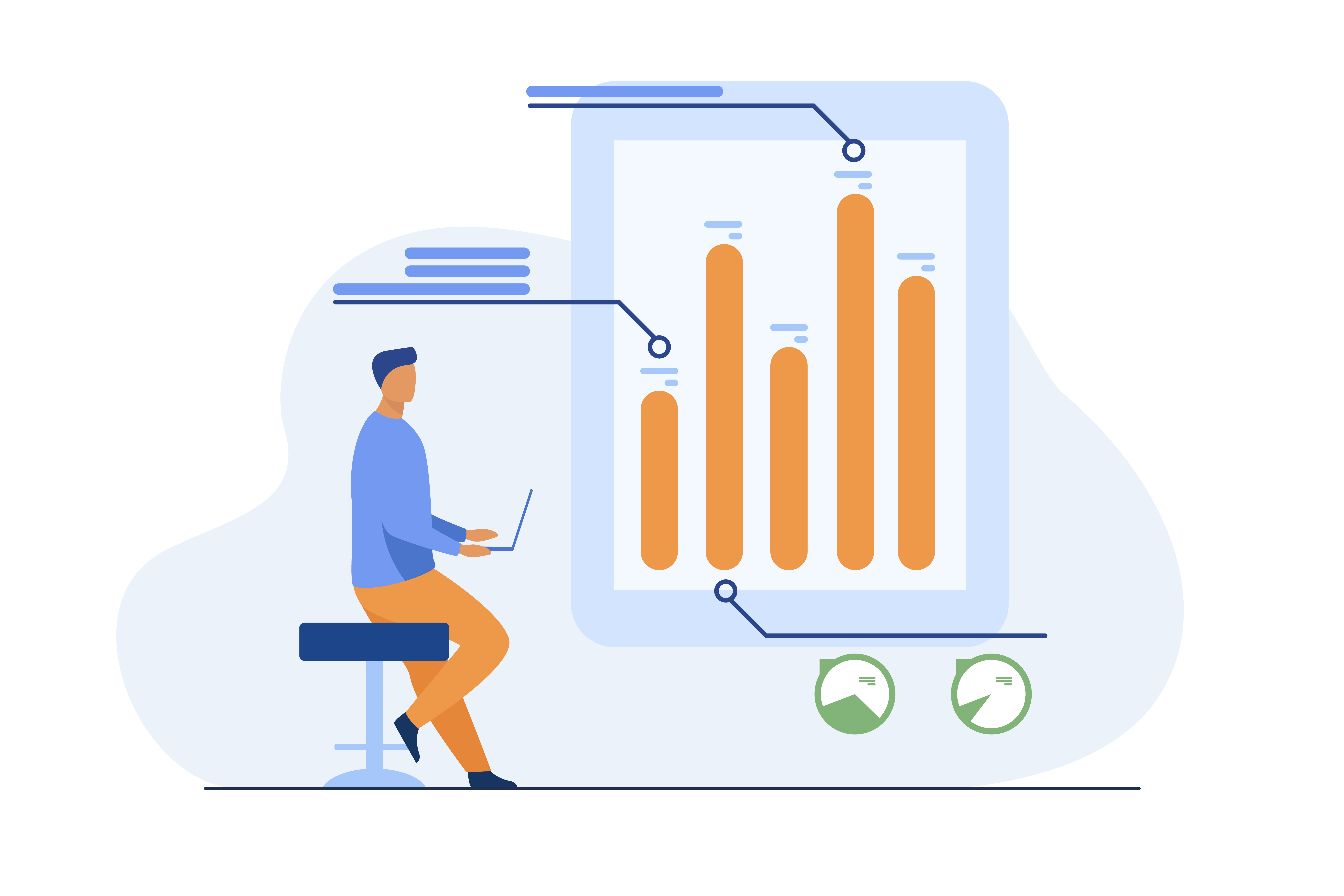 A person working on a user behavior analysis.